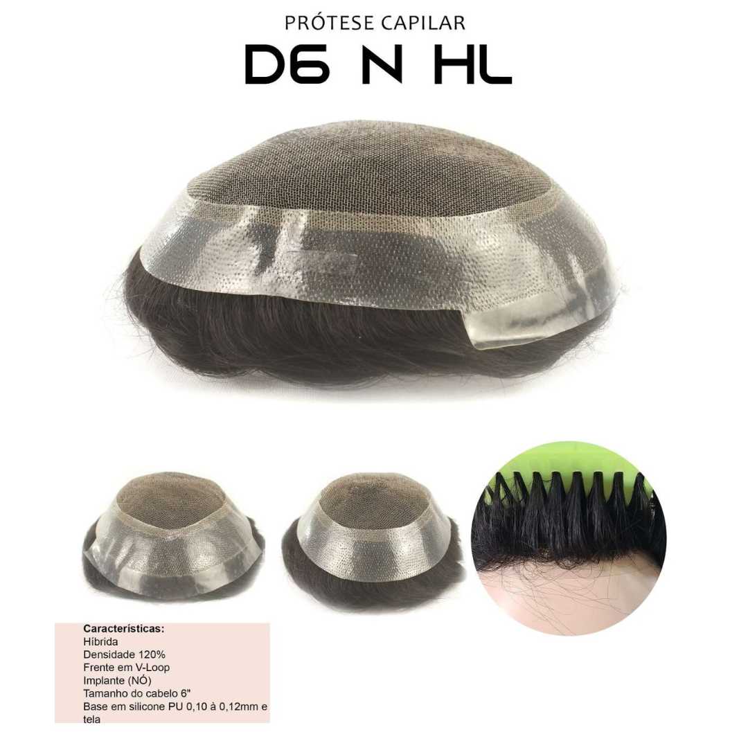 Prótese Capilar D6 N HL - Aparência Natural e Alta Durabilidade