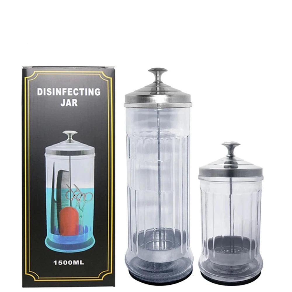 Jarra de Desinfecção para Barbearia: A solução higiênica para suas ferramentas de beleza